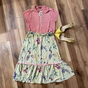 BUNDLE H&M tassel tiered skirt with included top